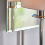 Bright nickel plate & vintage white fabric