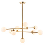 Satin brass plate & gloss white glass