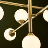 Satin brass plate & gloss white glass