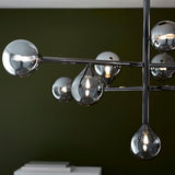 Black chrome plate & smoked mirror glass