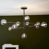 Black chrome plate & smoked mirror glass