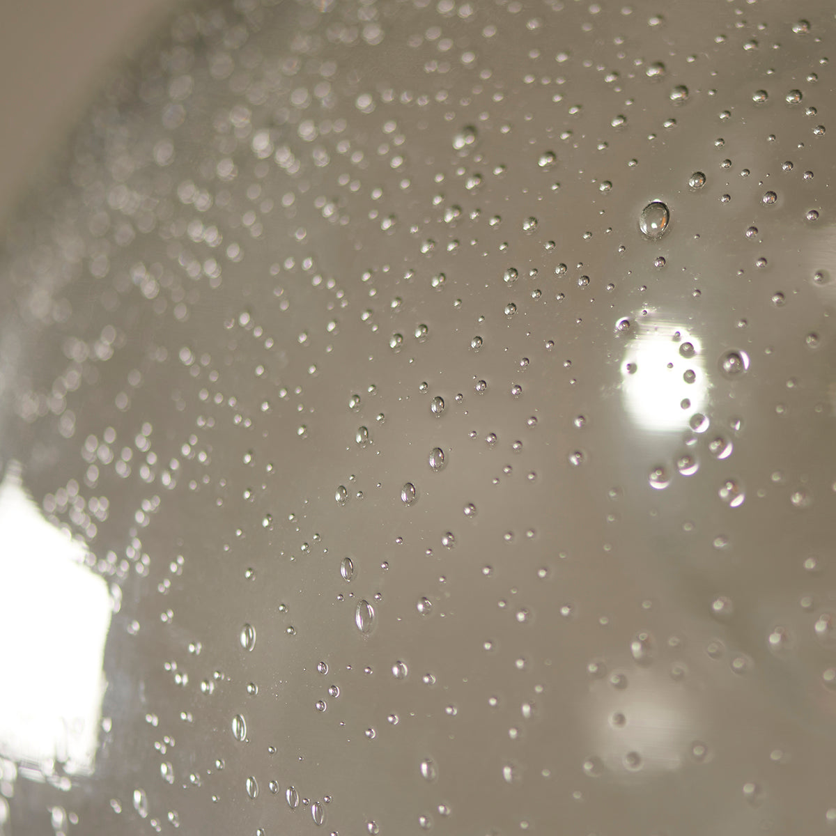 Brass plate & clear bubble glass