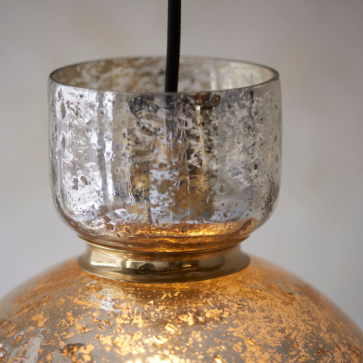 Brass plate & mercury glass