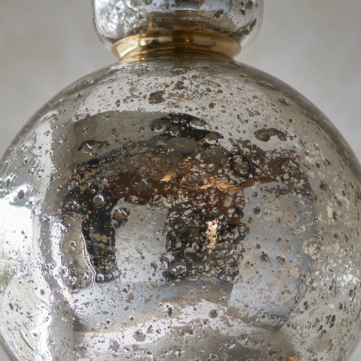 Brass plate & mercury glass