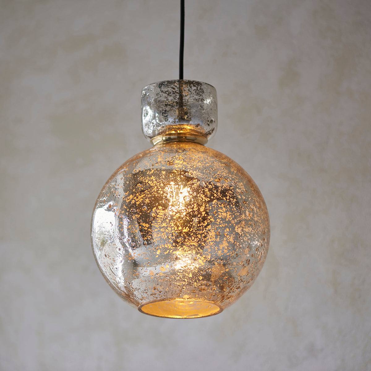 Brass plate & mercury glass