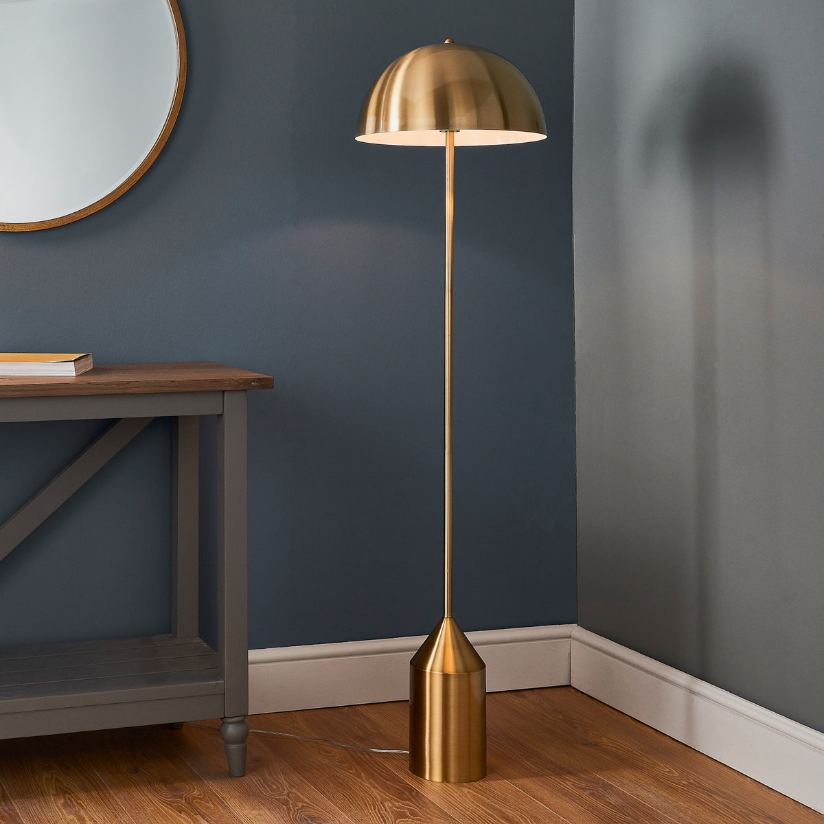 Elliot Contemporary Floor Lamp in Gold
