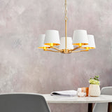 Brushed satin gold & vintage white fabric