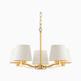 Brushed satin gold & vintage white fabric