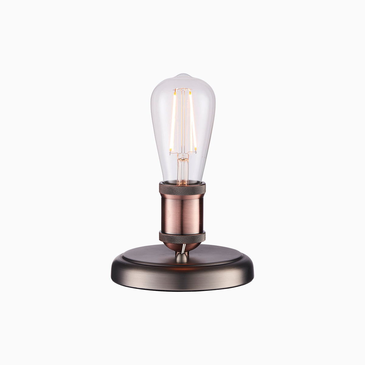 Russell Short Table Lamp in Pewter