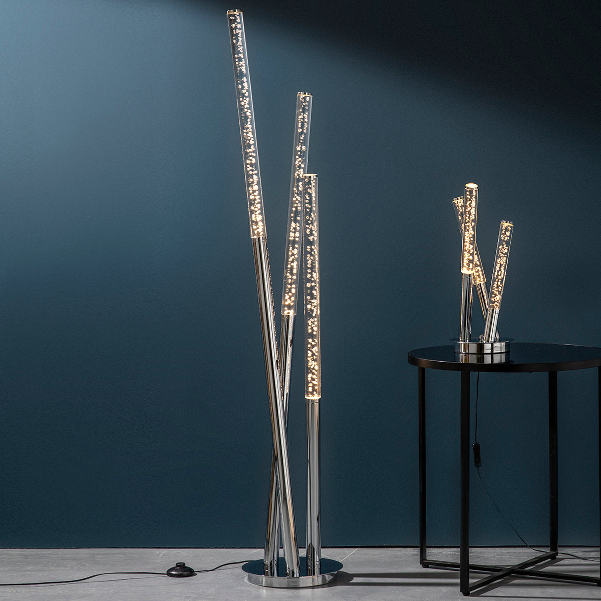Nova Chrome Cylindrical Floor Lamp