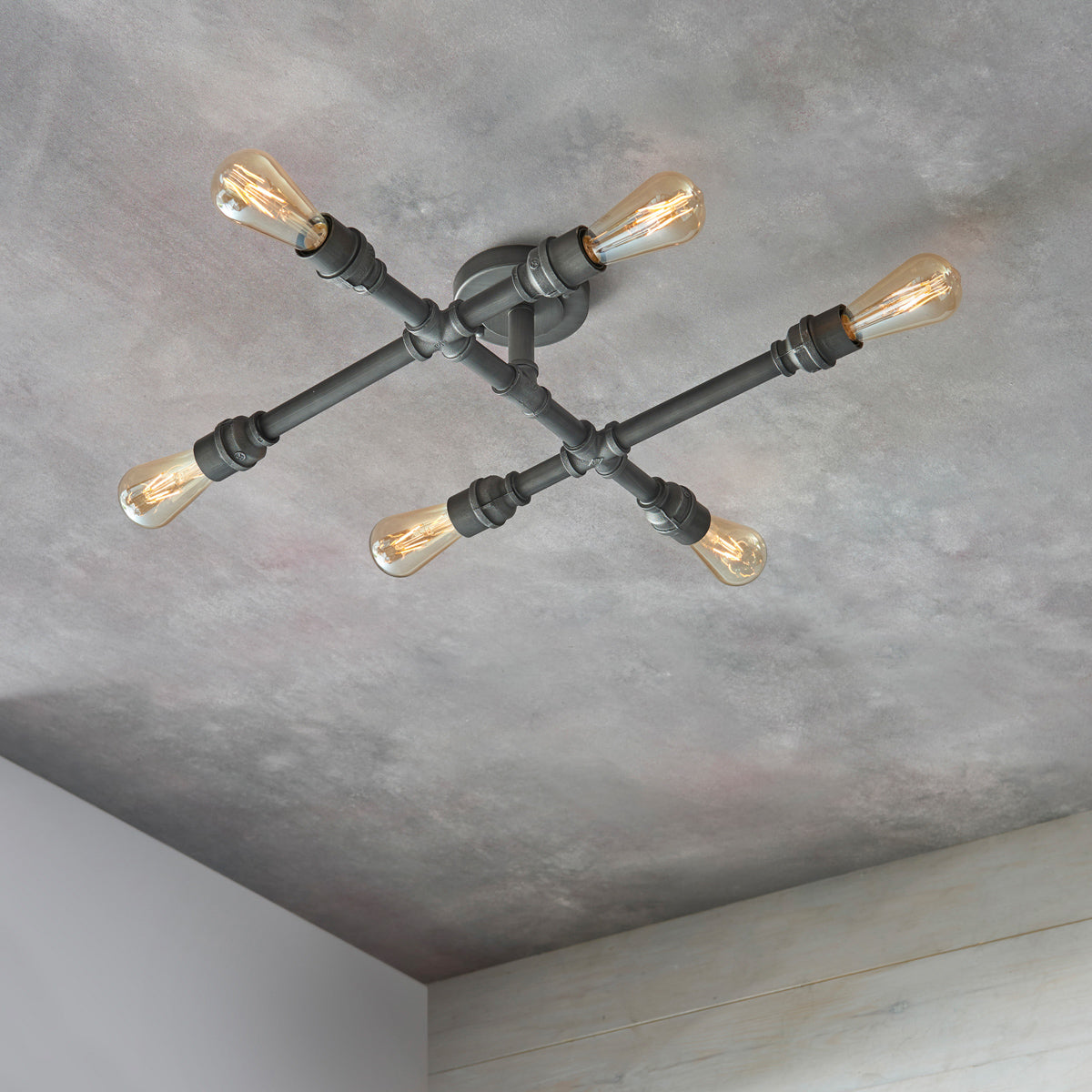Emory Aged Pewter Ceiling Light