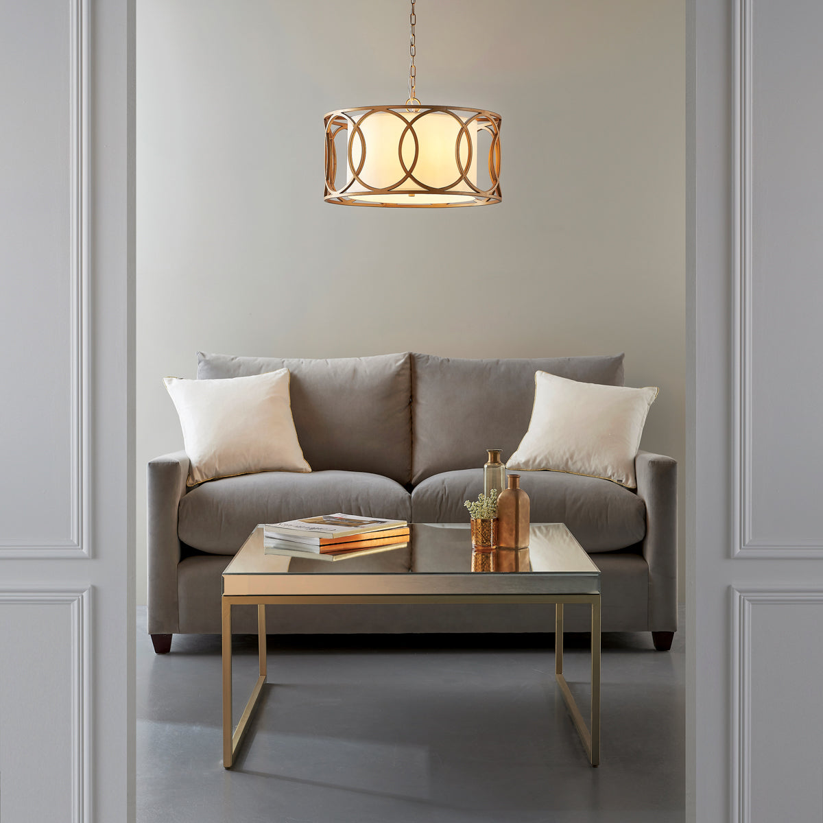 Joy Pendant in Gold and White