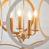 Matt white & gold paint