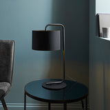 Satin black paint & black fabric