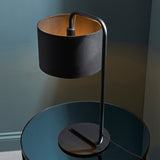 Satin black paint & black fabric