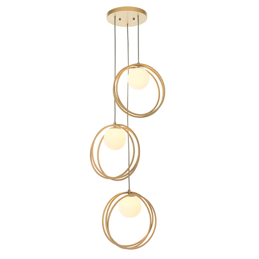Upton Three-Light Pendant in Gold