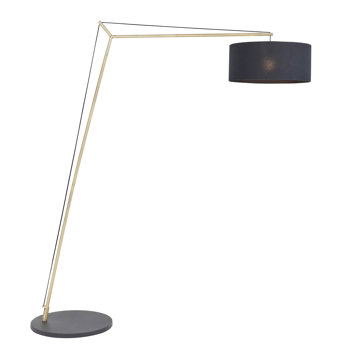 Matt brass plate & black cotton fabric