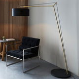 Matt brass plate & black cotton fabric