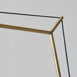 Matt brass plate & black cotton fabric