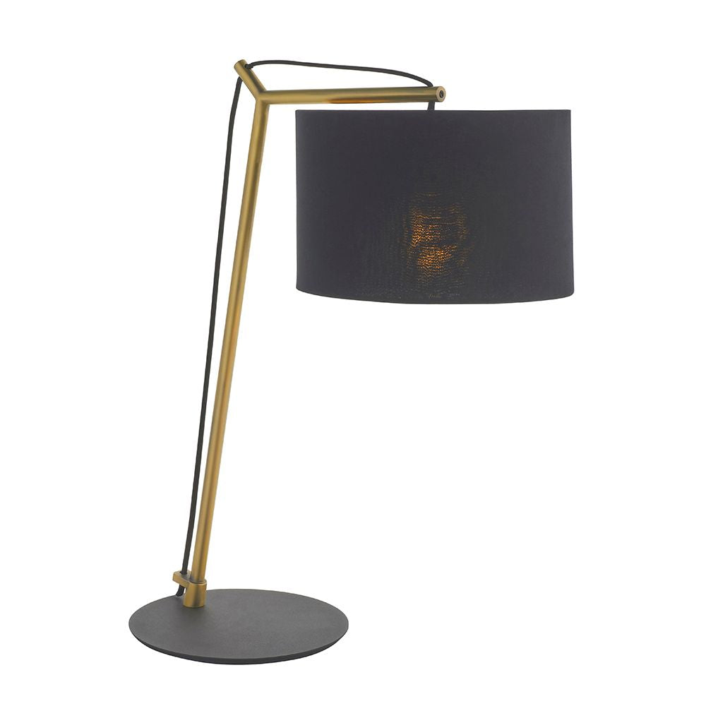 Matt brass plate & black cotton fabric