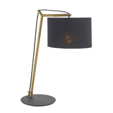 Matt brass plate & black cotton fabric
