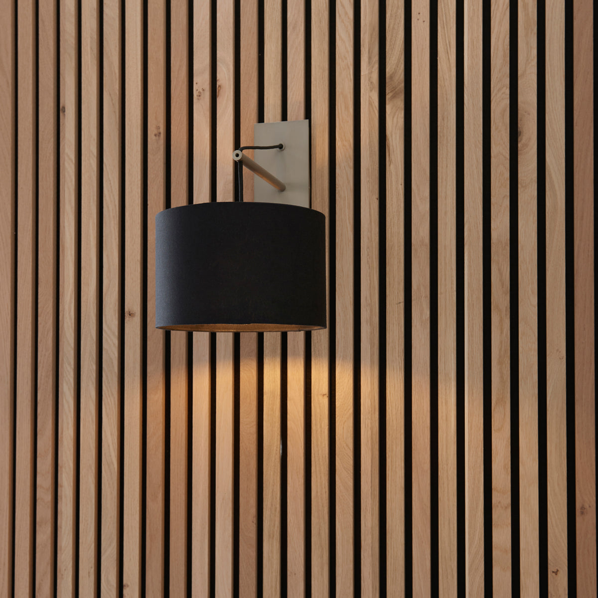 Matt nickel plate & black cotton fabric