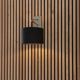 Matt nickel plate & black cotton fabric