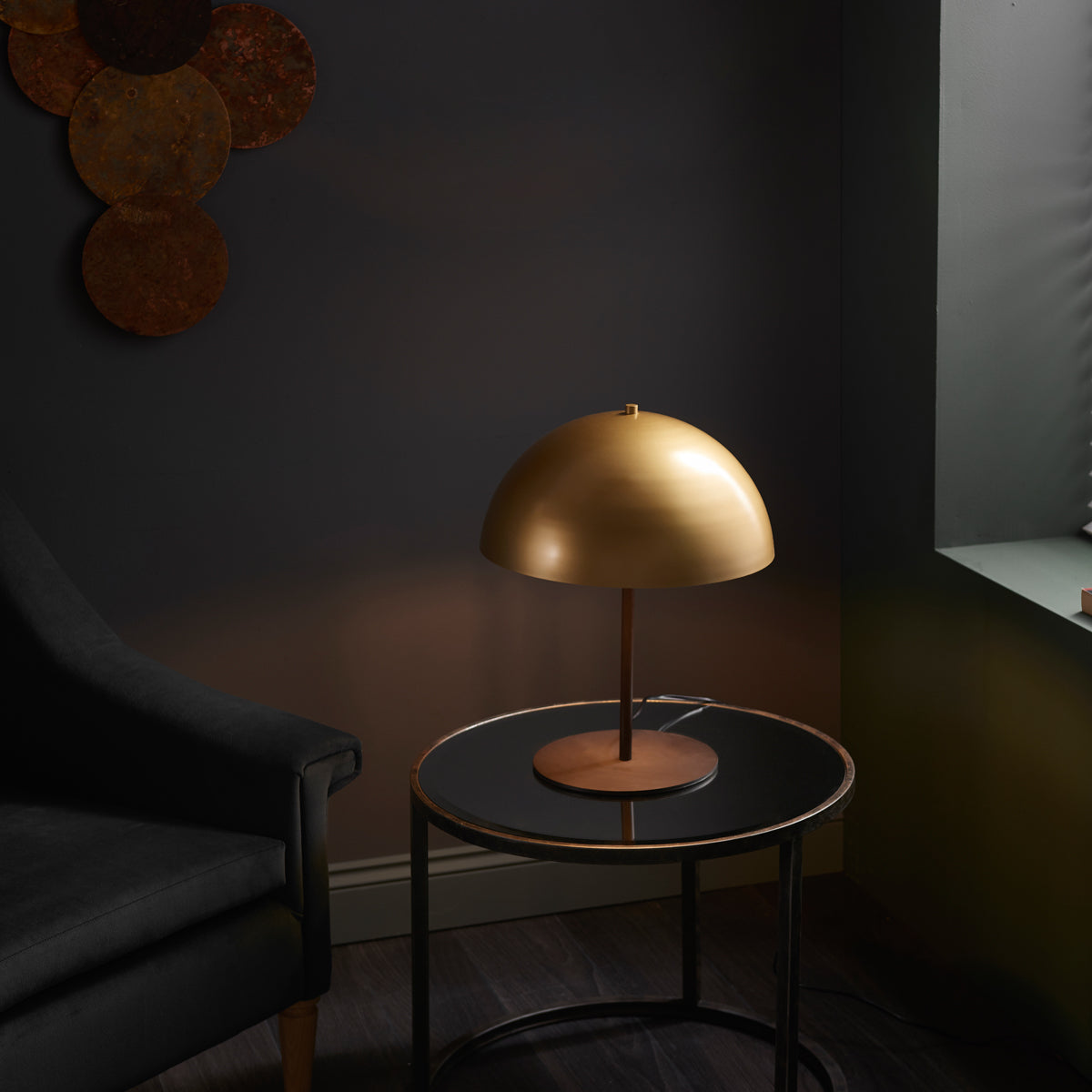 Crimino Table Lamp in Gold and Bronze
