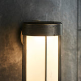 Brushed bronze & frosted glass