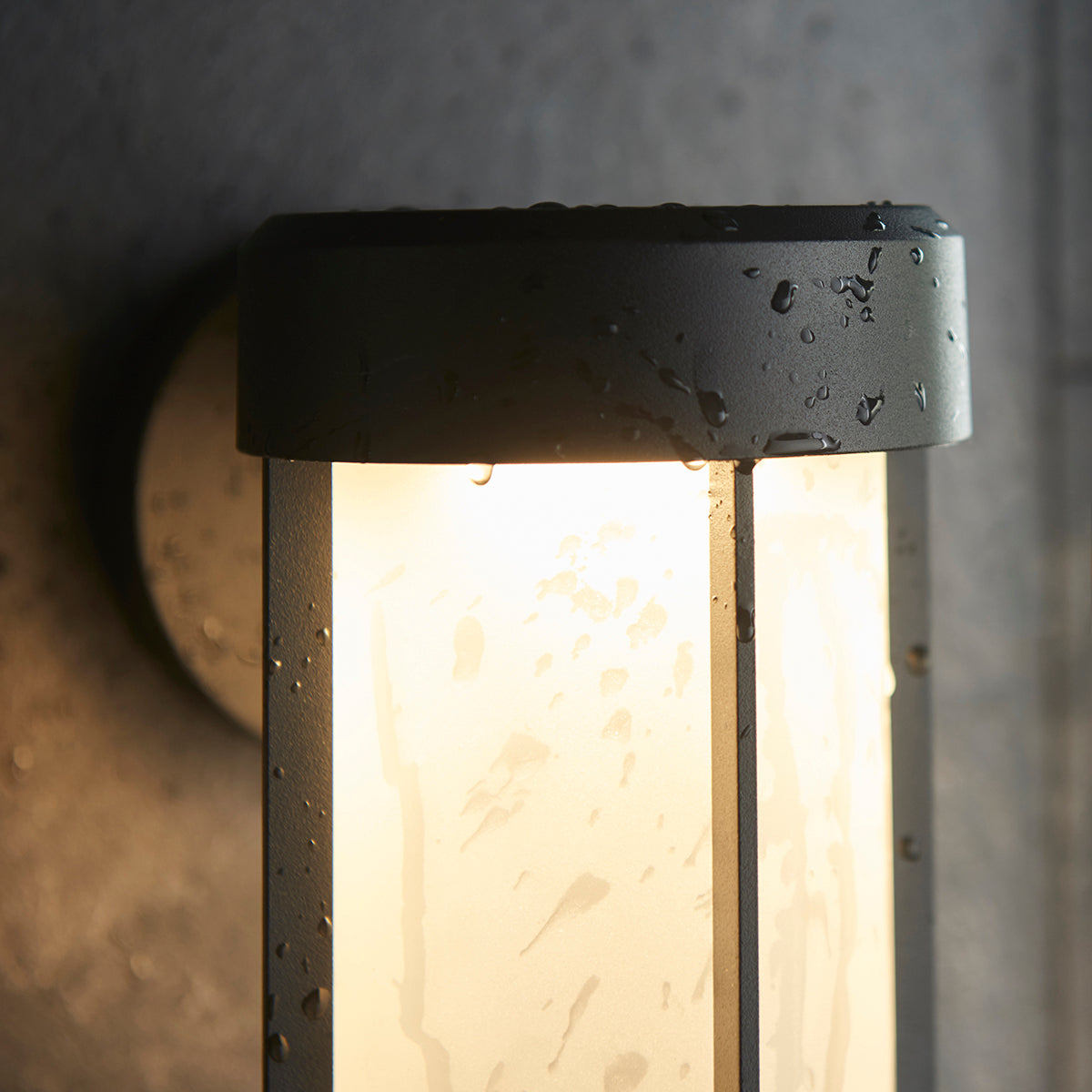 Matt black & frosted glass