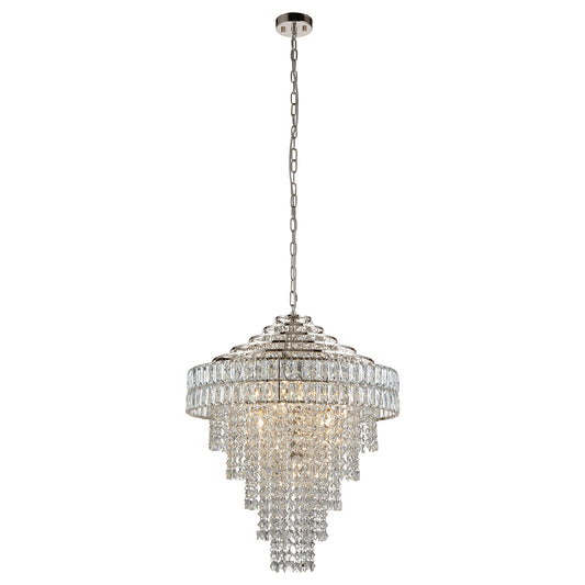 Esme Tiered Pendant in Bright Nickel