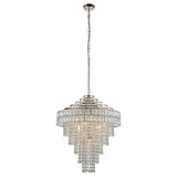Esme Tiered Pendant in Bright Nickel