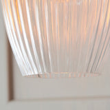 Bright nickel plate & ribbed glass Regular