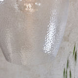 Bright nickel plate & hammered glass Regular