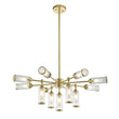 Juliette Extra Large Glass Pendant in Brushed Brass