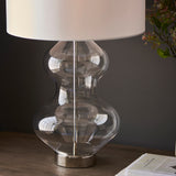 Bright nickel plate with vintage white fabric