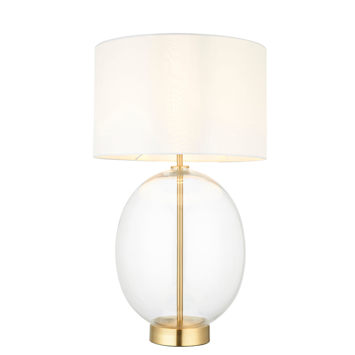 Satin brass plate with vintage white fabric
