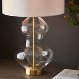 Satin brass plate with vintage white fabric