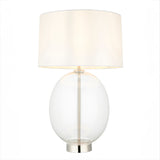 Bright nickel plate with vintage white fabric