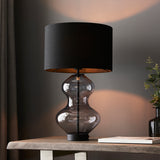 Matt black with black cotton fabric