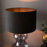 Matt black with black cotton fabric