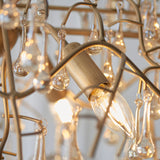 Florence Linear Hanging Chandelier in Gold