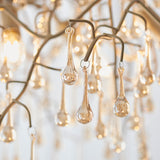 Florence Linear Hanging Chandelier in Gold