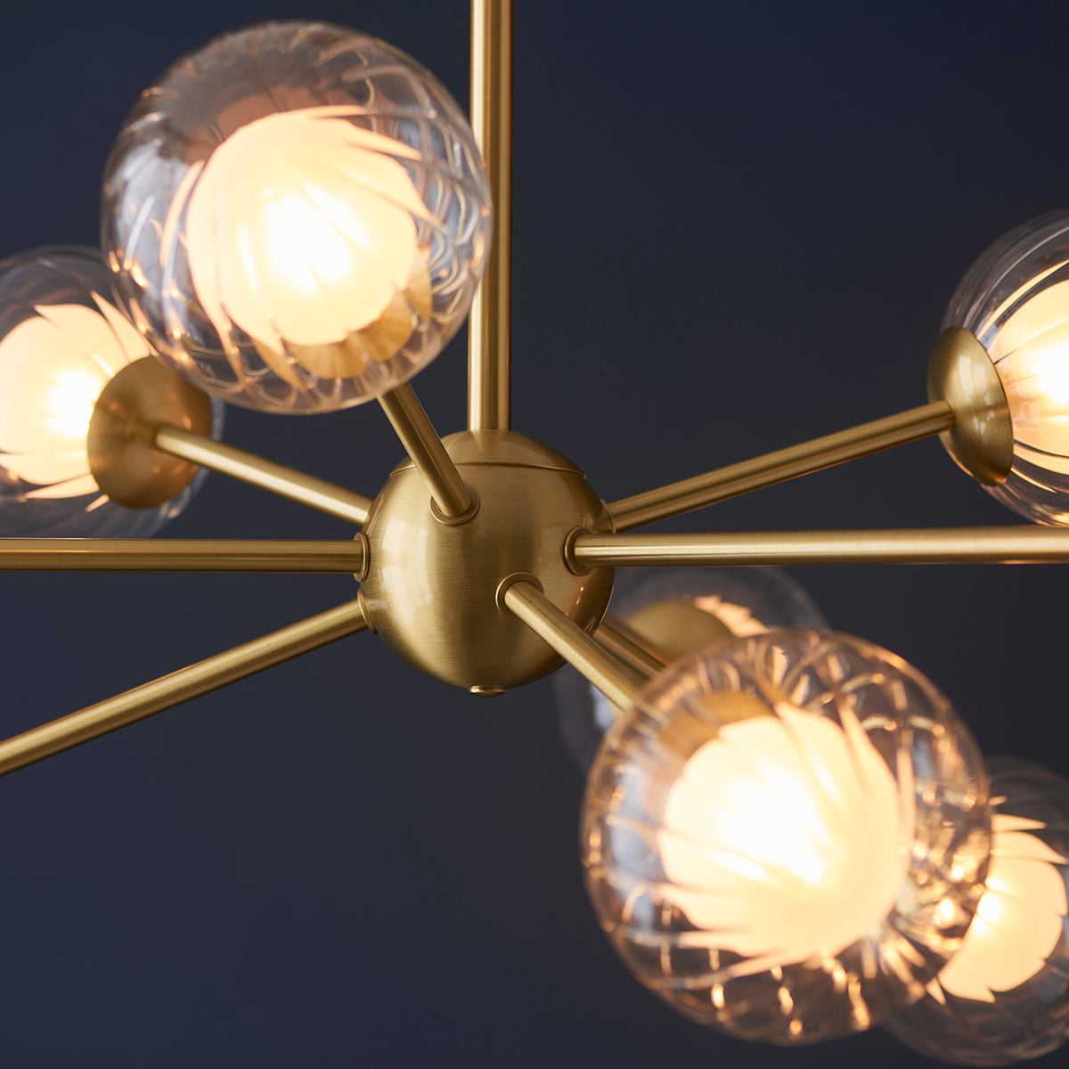 Ariella Frosted Glass Pendant in Satin Brass