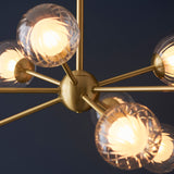 Ariella Frosted Glass Pendant in Satin Brass