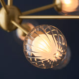 Ariella Frosted Glass Pendant in Satin Brass