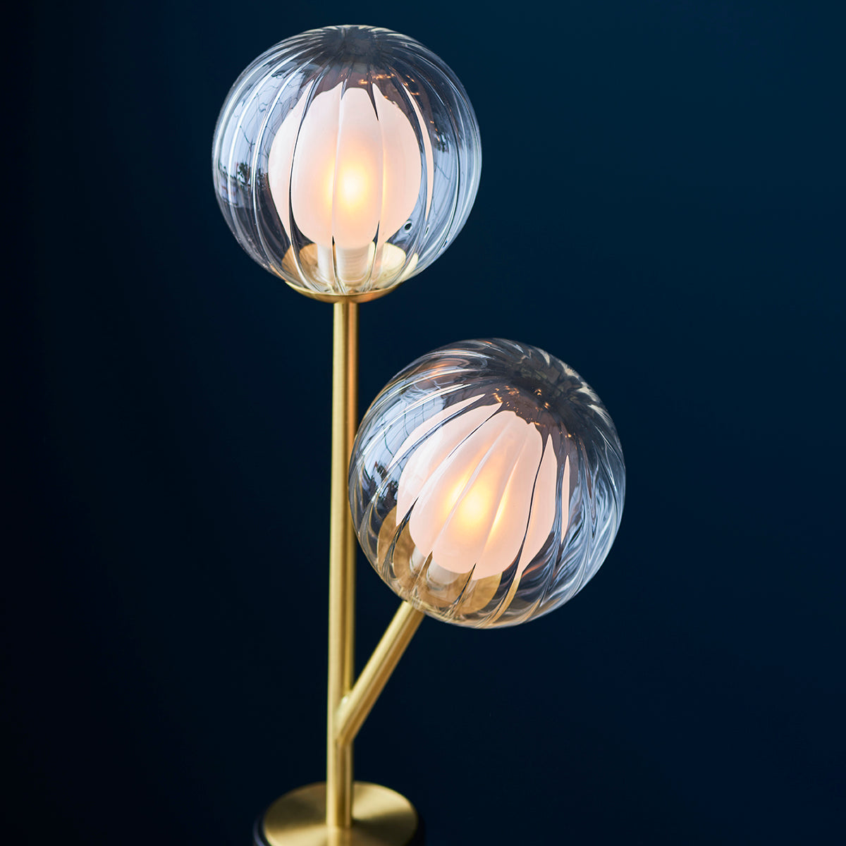 Ariella Frosted Glass Table Light in Satin Brass
