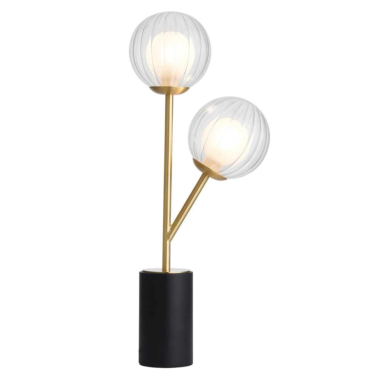 Ariella Frosted Glass Table Light in Satin Brass