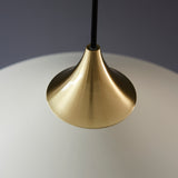 Warm white & brushed brass plate