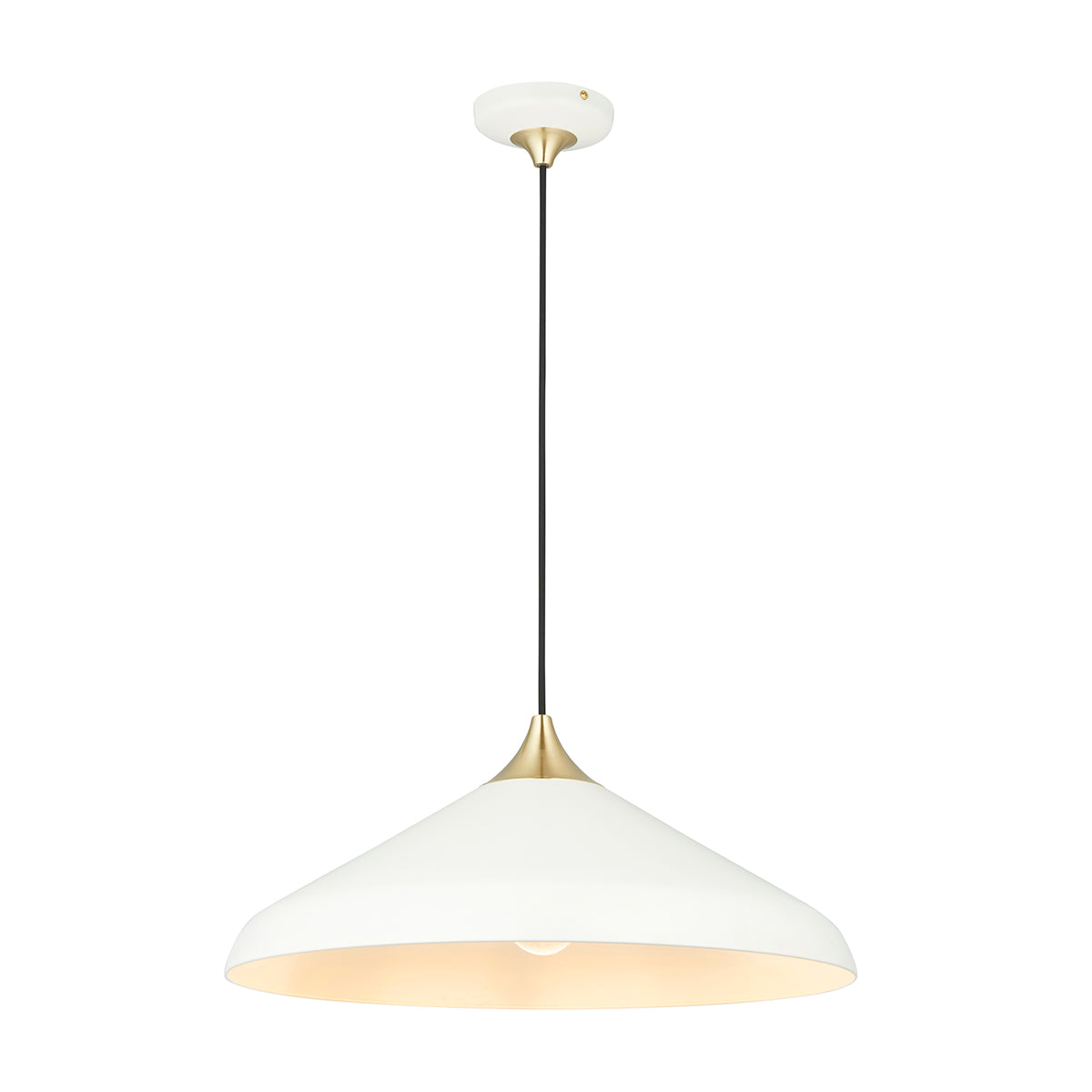 Warm white & brushed brass plate